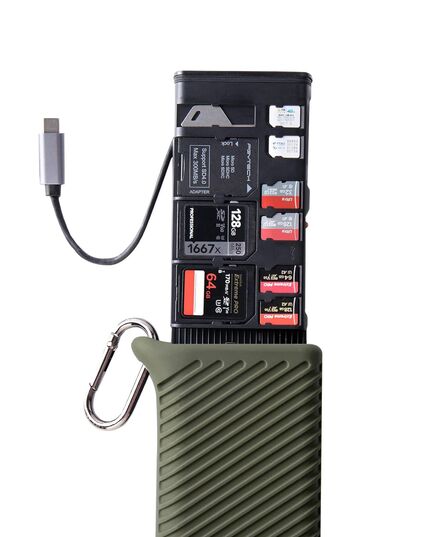 Высокоскоростной картридер CreateMate CFexpress CFE-A/SD (PGYTECH P-GM-164 / P-GM-168), Тип: CFE-A/SD, Цвет: Зелёный, изображение 3