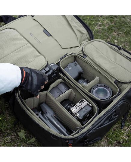 Рюкзак OnePro Flex 30/40/50 литров + сумка-вставка (PGYTECH), Версия: 40 л, Комплектация: Рюкзак + сумка (M), Цвет: Чёрный, изображение 3